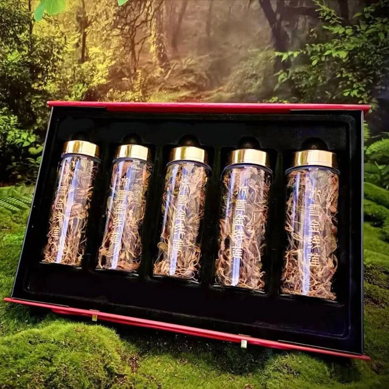 Conjunto de bebidas de chá de ervas Anoectochilus puro natural